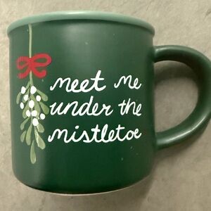 Meet Me Under The Mistletoe Mug, St. Nicholas Square, 16 oz. NEW